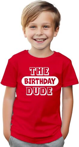 The Birthday Dude - Toddler Outfits - Funny Boy Birthday Party Tee Clothes Cute T Shirt Kids in Saudi Arabia