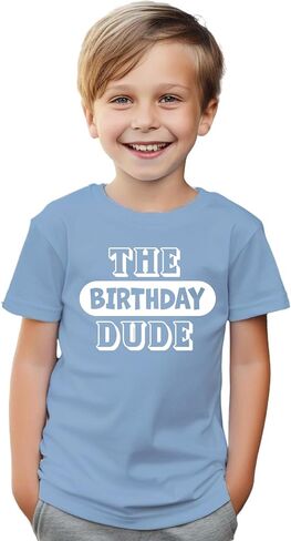 The Birthday Dude - Toddler Outfits - Funny Boy Birthday Party Tee Clothes Cute T Shirt Kids in Saudi Arabia