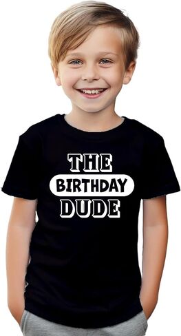 The Birthday Dude - Toddler Outfits - Funny Boy Birthday Party Tee Clothes Cute T Shirt Kids in Saudi Arabia