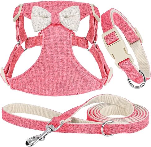 Didog Small Dog Harness Collar and Leash Set, Adjustable Lightweight Vest Harness with Cotton Soft Mesh for Small Dogs, Cats (Green, XXS) in Saudi Arabia