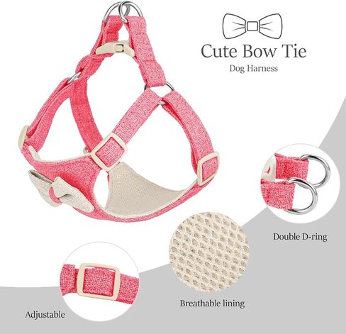 Didog Small Dog Harness Collar and Leash Set, Adjustable Lightweight Vest Harness with Cotton Soft Mesh for Small Dogs, Cats (Green, XXS) in Saudi Arabia