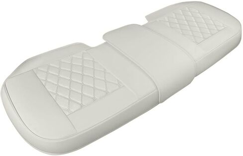 2 Pack Luxury Leather Front Car Seat Covers, Bottom Seat Covers for Cars, Anti-Slip and Wrap Around The Bottom, for Most Vehicles, Sedan, Truck, SUV, Milk White in Kuwait