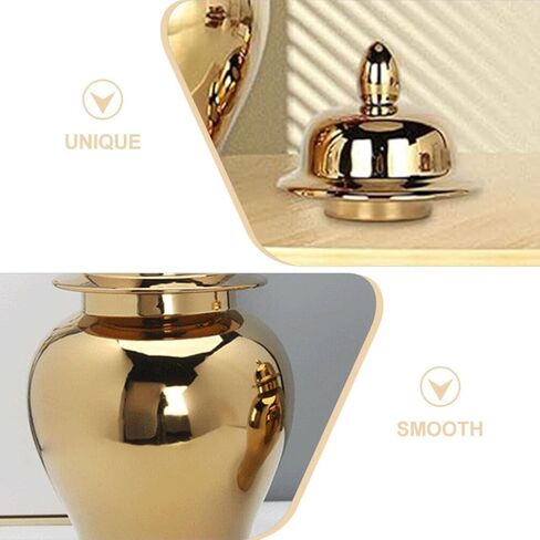 ABOOFAN Ceramic Ginger Jar,Handicraft Flower Vase with Lid Ginger Jar with Lid Home Decor Jar Loose Tea Storage Pot Tea Sugar Jar Container Storage White XS in Saudi Arabia