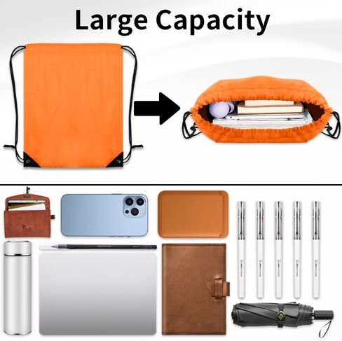 10 PCS Drawstring Backpack Bulk Drawstring Bags Nylon Cinch Bag DIY Drawstring Bag Waterproof Draw String Back Bag Cinch Sack String Backpack for Men and Women Sports Gym Travel Swimming, 10 Colors in Saudi Arabia