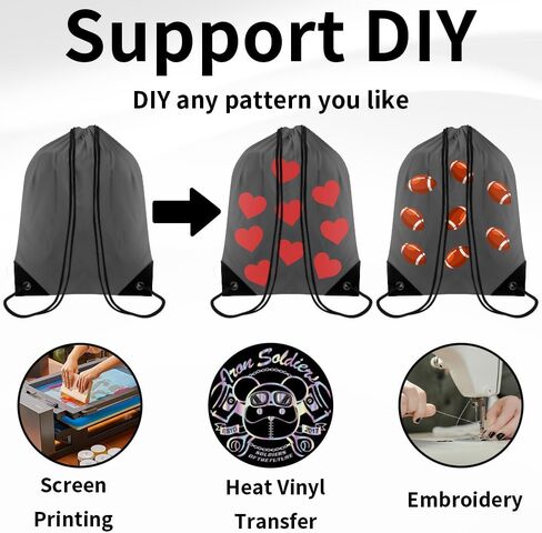 10 PCS Drawstring Backpack Bulk Drawstring Bags Nylon Cinch Bag DIY Drawstring Bag Waterproof Draw String Back Bag Cinch Sack String Backpack for Men and Women Sports Gym Travel Swimming, 10 Colors in Saudi Arabia