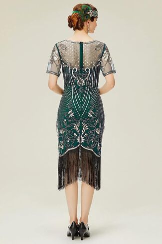 BABEYOND Flapper Dresses 1920s Gatsby - Roaring 20s Sequin Beaded Dress Fringe Dress in Saudi Arabia
