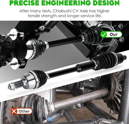 عمود محور السيرة الذاتية الأمامي عالي التحمل يسار يمين لـ Polaris Ranger 800 Crew 2010-2014، Ranger 6x6 800 2010-2016، Ranger 500 EFI 2009-2010 | ما يصل إلى 45 درجة دوران سلس in Kuwait