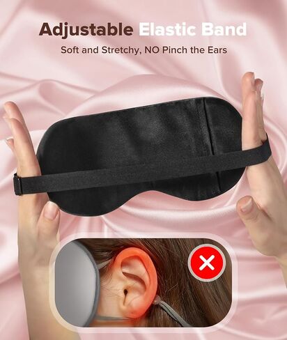 LC-dolida Sleep Headphones, Sleep Mask Bluetooth Wireless Music Eye Mask, Sleeping Headphones for Side Sleepers Sleep Mask with Bluetooth Headphones Ultra-Thin Stereo Speakers Perfect for Sleeping in Kuwait