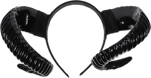 FOMIYES Sheep Horn Headband, Gothic Cosplay Hair Accessories, Ram Horns Hair Band for Adults Halloween Performance Party in Saudi Arabia
