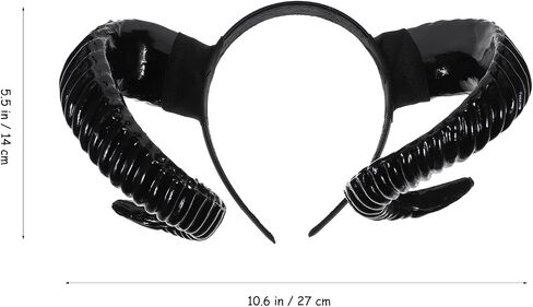 FOMIYES Sheep Horn Headband, Gothic Cosplay Hair Accessories, Ram Horns Hair Band for Adults Halloween Performance Party in Saudi Arabia