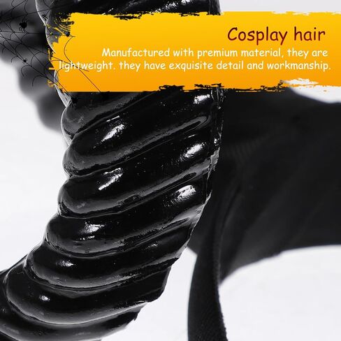 FOMIYES Sheep Horn Headband, Gothic Cosplay Hair Accessories, Ram Horns Hair Band for Adults Halloween Performance Party in Saudi Arabia