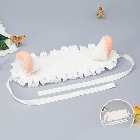 Cosplay Plush Lamb Ear Hair Hoop Woman Lamb Ear Shape Makeup Headband For Taking Photo Hair Accessories White Color in Saudi Arabia