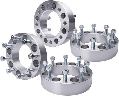 MAYASAF Wheel Spacers [2" Thick, 4 Pack, 8 Lugs] for Ford 1999-04 F-250/ F-250 Super Duty/F-350/F-350 Super Duty, 2000-02 Excursion, 8x6.63 Bolt Pattern, 125mm Hub Bore, 14x2 Studs in Saudi Arabia