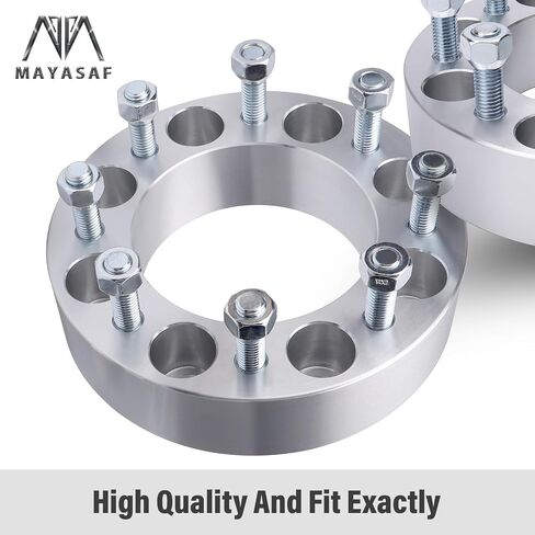 MAYASAF Wheel Spacers [2" Thick, 4 Pack, 8 Lugs] for Ford 1999-04 F-250/ F-250 Super Duty/F-350/F-350 Super Duty, 2000-02 Excursion, 8x6.63 Bolt Pattern, 125mm Hub Bore, 14x2 Studs in Saudi Arabia