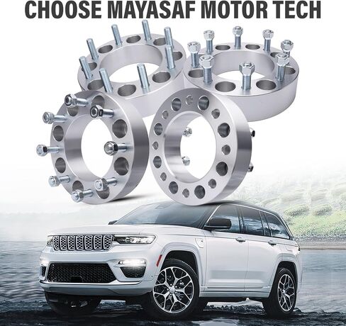 MAYASAF Wheel Spacers [2" Thick, 4 Pack, 8 Lugs] for Ford 1999-04 F-250/ F-250 Super Duty/F-350/F-350 Super Duty, 2000-02 Excursion, 8x6.63 Bolt Pattern, 125mm Hub Bore, 14x2 Studs in Saudi Arabia