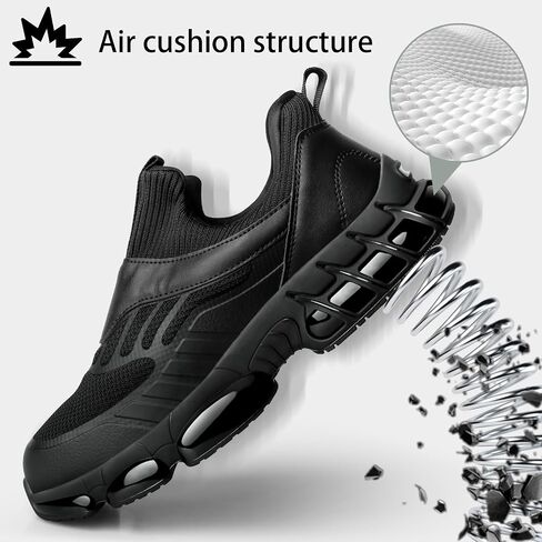 Steel Toe Shoes for Women Comfortable Non Slip Safety Work Shoes Air Cushion Sneakers Indestructible Industrial Construction Footwear in Saudi Arabia