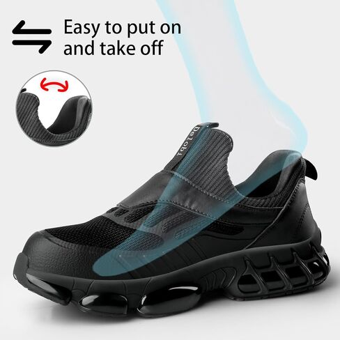 Steel Toe Shoes for Women Comfortable Non Slip Safety Work Shoes Air Cushion Sneakers Indestructible Industrial Construction Footwear in Saudi Arabia