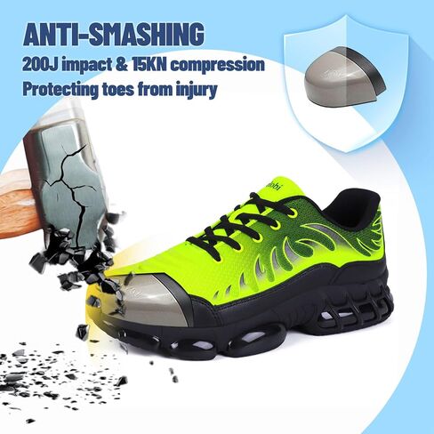 Steel Toe Shoes for Women Comfortable Non Slip Safety Work Shoes Air Cushion Sneakers Indestructible Industrial Construction Footwear in Saudi Arabia
