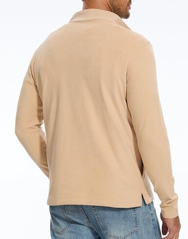 M MOTEEPI Mens Fleece Quarter Zip Up Pullover Sweater Slim Fit Lightweight Mock Neck Long Sleeve Sweaters For Men in Kuwait