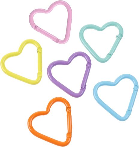 6Pack Multicolor Cat Shape Carabiners Hook Clips Camping Accessories,Versatile Aluminum Key Holder for Outdoor Travel and Daily Use in Kuwait