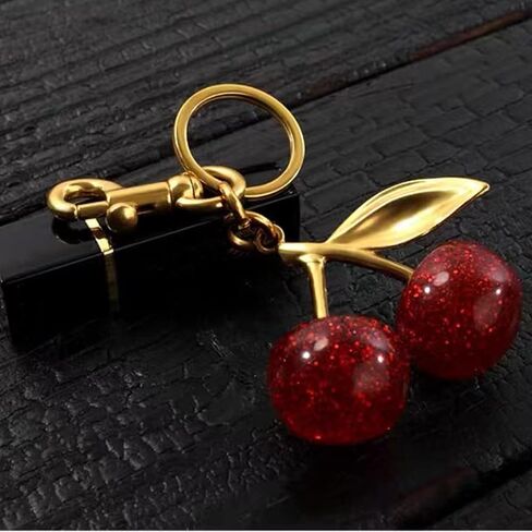 MPK Cherry Bag Charm Purse Charms Keychain- Car Cherry Accessories keychian Christmas Valentine Bag Gifts For Women in Kuwait