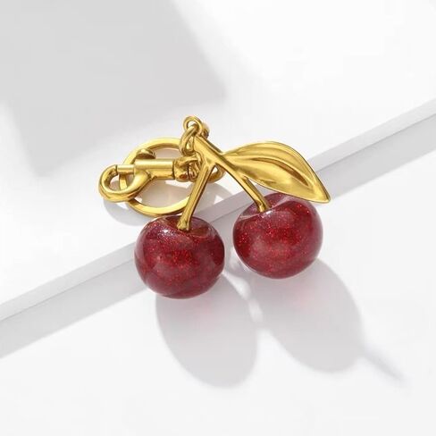 MPK Cherry Bag Charm Purse Charms Keychain- Car Cherry Accessories keychian Christmas Valentine Bag Gifts For Women in Kuwait