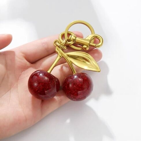 MPK Cherry Bag Charm Purse Charms Keychain- Car Cherry Accessories keychian Christmas Valentine Bag Gifts For Women in Kuwait