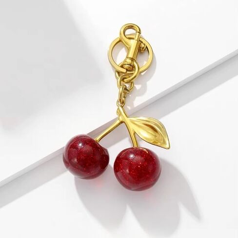 MPK Cherry Bag Charm Purse Charms Keychain- Car Cherry Accessories keychian Christmas Valentine Bag Gifts For Women in Kuwait