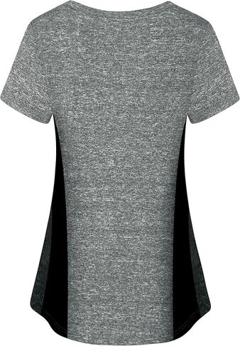 قميص يوجا رياضي بأكمام قصيرة ورقبة مستديرة للنساء in Kuwait