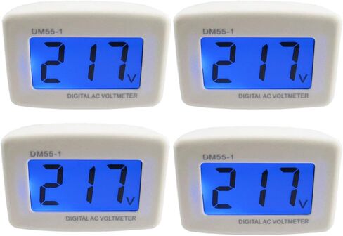 Digital Voltmeter, Yeeco Flat US Plug in AC LCD Voltmeter Volt Panel Meter AC 100V for AC 80-300V, Voltage Tester Voltage Monitor, Gauge Household Amp Meter Measuring, 2 PCS in Kuwait