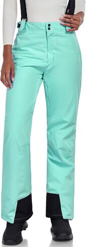 Women's Snow Ski Pants Insulated Winter Warm Outdoor Waterproof Snowboard Pants Bibs Detachable Suspender in Kuwait