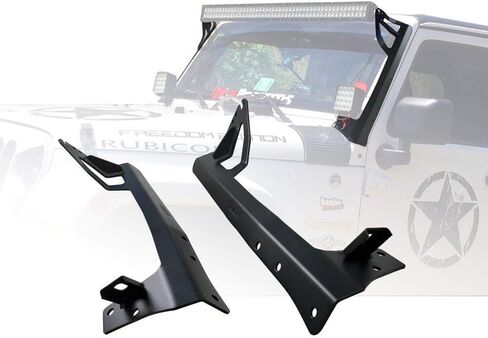 Willpower 52 inch LED Light Bar Upper Windshield Mounting Bracket for 2007-2017 Jeep Wrangler JK 4WD, Wrangler Unlimited JK 4WD/2WD in Saudi Arabia