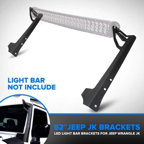 Willpower 52 inch LED Light Bar Upper Windshield Mounting Bracket for 2007-2017 Jeep Wrangler JK 4WD, Wrangler Unlimited JK 4WD/2WD in Saudi Arabia