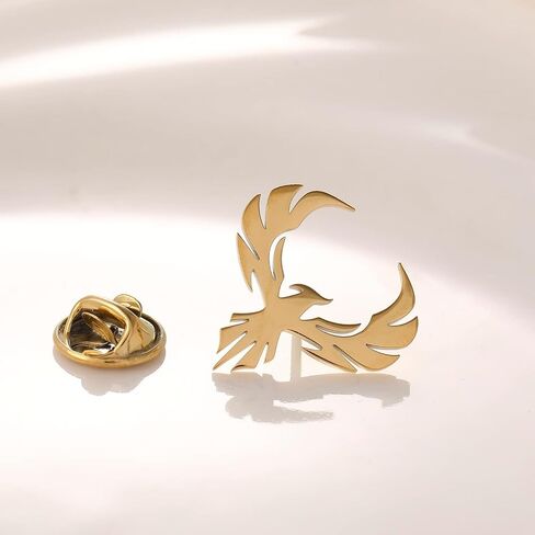 Stainless Steel Delicate Hollow Phoenix Lapel Pin For Men Phoenix Wings Tattoo Men Buckle Brooch in Saudi Arabia