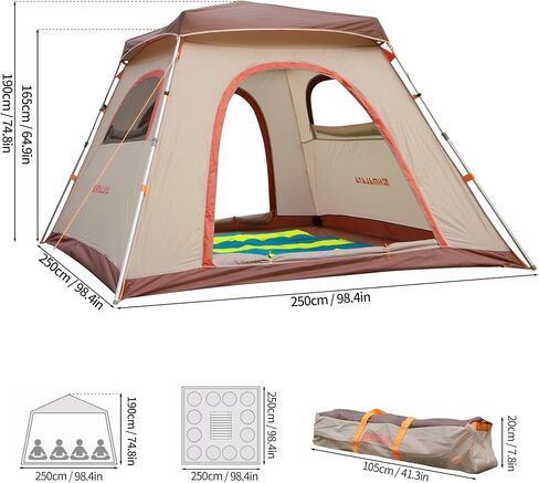 Family Tent Cabin Tent for Camping, 4-6 Person Tent Camping Tent Portable for Outdoor Camping Beach in Saudi Arabia
