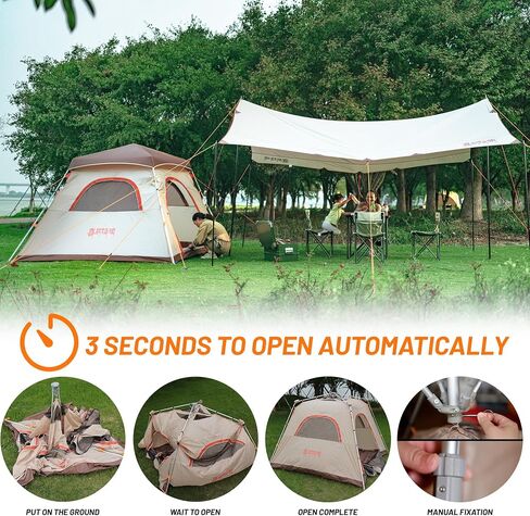 Family Tent Cabin Tent for Camping, 4-6 Person Tent Camping Tent Portable for Outdoor Camping Beach in Saudi Arabia