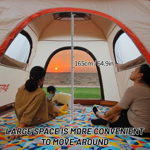 Family Tent Cabin Tent for Camping, 4-6 Person Tent Camping Tent Portable for Outdoor Camping Beach in Saudi Arabia