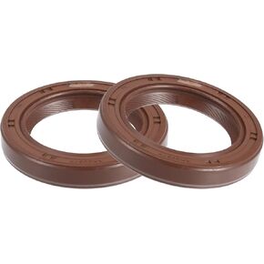 uxcell 2pcs Engine Crankshaft Oil Seal Fit for Mitsubishi Eclipse 1990-2012 for Mitsubishi Lancer 2002-2007 Durable Rubber Brown Engine Crank Seal Gasket