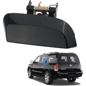 Exterior Door Handle Rear Passenger Side Compatible with Nissan Armada 2004-2015 Chrome