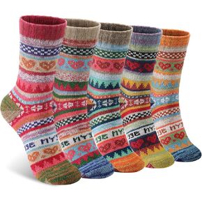 Pleneal Wool Socks for Women - Womens Wool Socks Winter Warm Wool Socks Men Cozy Knit Socks Boots Socks for Women