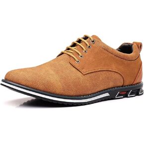 Recyphi Men’s Dress Shoes Business Oxford Derby Shoes Comfortable Leather Dress Sneakers