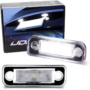 iJDMTOY Direct Fit 3W Full LED License Plate Light Kit Compatible With 2012-2016 Pre-LCI Tesla Model S, Powered by 3pc Xenon White LED & Can-bus Error Free