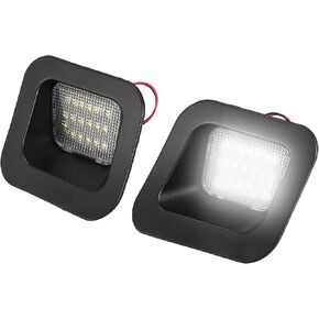 X AUTOHAUX LED License Plate Light Lamp Assembly Replacement for Dodge for Ram 1500 2500 3500 2003-2018 3rd 4th Gen Pickup Truck LED White Reverse Lights 1 Pair