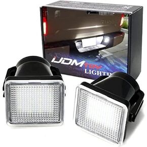 iJDMTOY OEM-Fit 3W Full LED License Plate Light Kit Compatible With 2014-21 Toyota Tundra & 2016-23 Toyota Tacoma, Powered By 18-Piece Xenon White LED Diodes