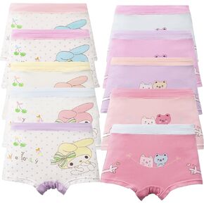 Girls Cotton Underwear Soft Boy Shorts Kids Boxer Briefs Panties (Pack of 5)