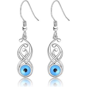 Witch Broom Earrings 925 Sterling Silver Cross Earrings Infinity Earrings Skull Key Earrings for Women Chakra Earrings Feather Earrings Jewelry Gifts for Girls Friends…