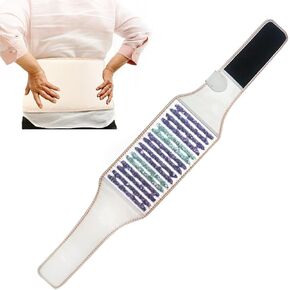 ACADA Infrared Heating Pads for Lower Back Far Infrared Back Belt Portable Bio Mats with Natural Stone Amethyst Green Aventurine Therapy for Lumbar, Promote Blood Circulation