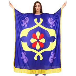 Halloween Arabian Carpet Costume for Adults Purple Viking Carpet Slip on Costume Accessory for Men Women Halloween Cosplay Dress up Party Wizard Robe