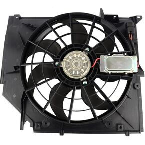 Handor 17117561757, 17117525508, 17117510617 Radiator Cooling Fan Assembly Fit for E46 323Ci 323i 325Ci 325i 325xi 328Ci 328i 330Ci 330i 1999-2005