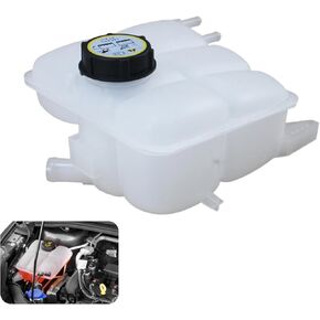 30776151 Coolant Reservoir Tank, Radiator Reservoir Tank with Cap Compatible with 2007-2011 Ford Focus, Focus Europa 2.5L | 2004-2013 Volvo C30, C70, S40, V50 2.4L 2.5L Replaces# 630-650